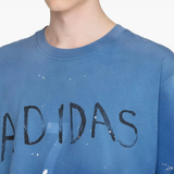 Close up of blue t-shirt,showing texture of the cotton fabric