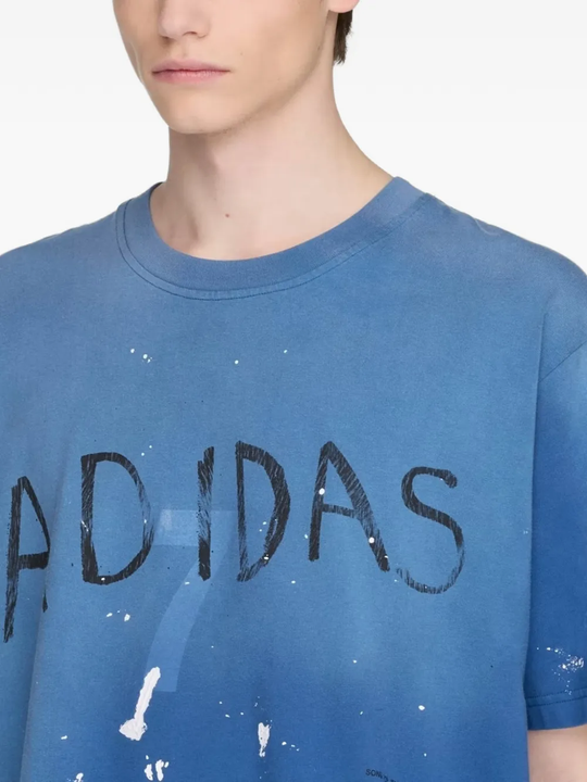 Close up of blue t-shirt,showing texture of the cotton fabric