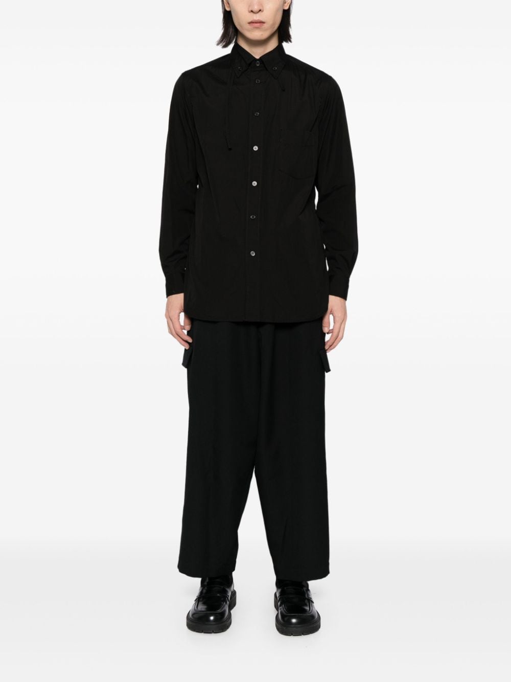 YOHJI YAMAMOTO POUR HOMME - Men Wool Gabardine Tab Wide Pant