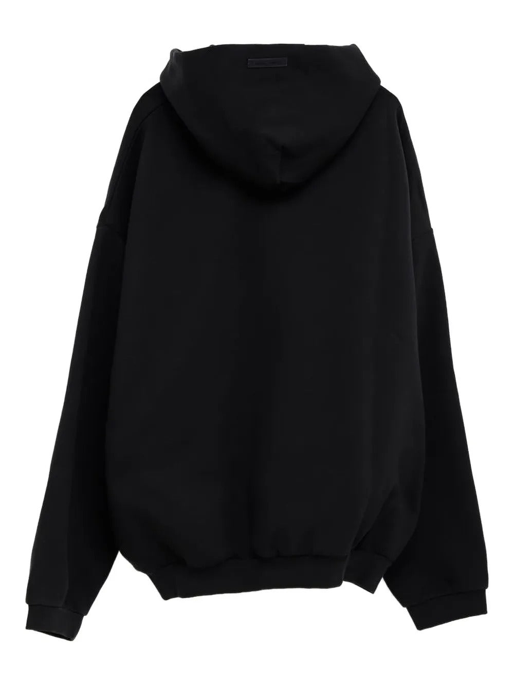 Black hoodie, back view