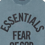 Close up of blue sweatshirt,showing texture of the cotton fabric