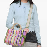 Purple bag, front view