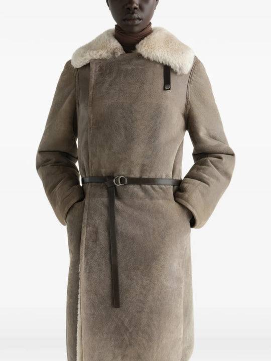 Tan jacket, front view