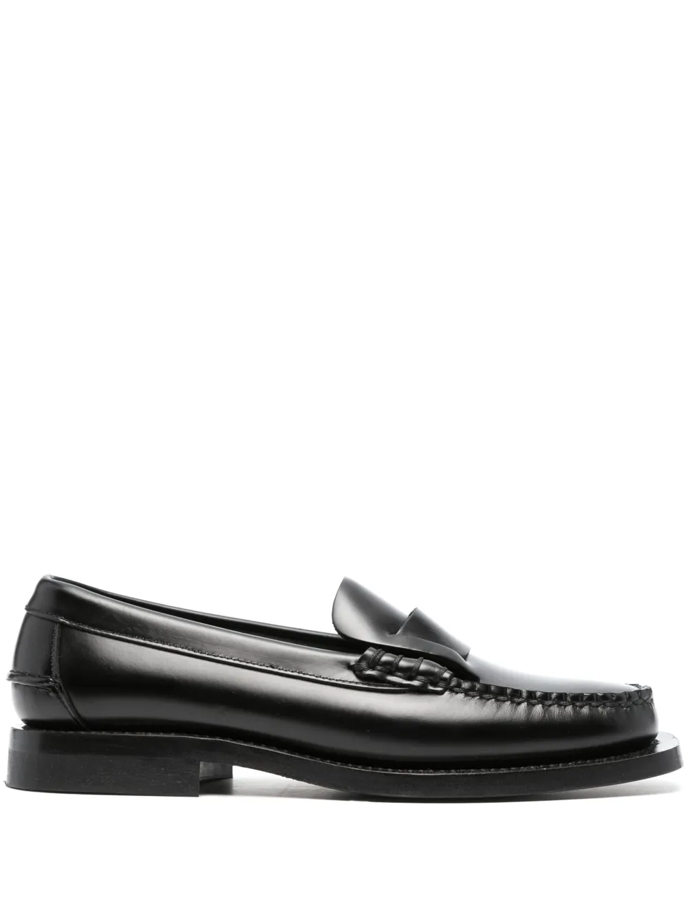 Black loafer, front view