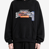 Black hoodie, full body view