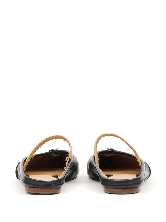 Black shoes, back view