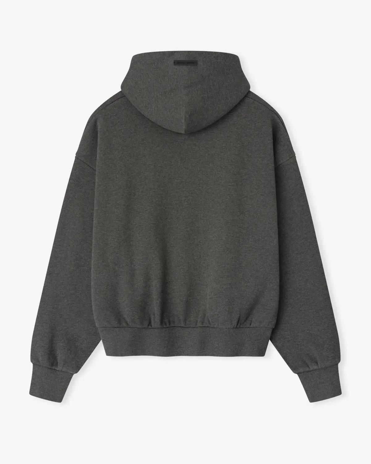 Gray hoodie, back view