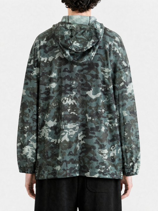Green jacket, full body view
