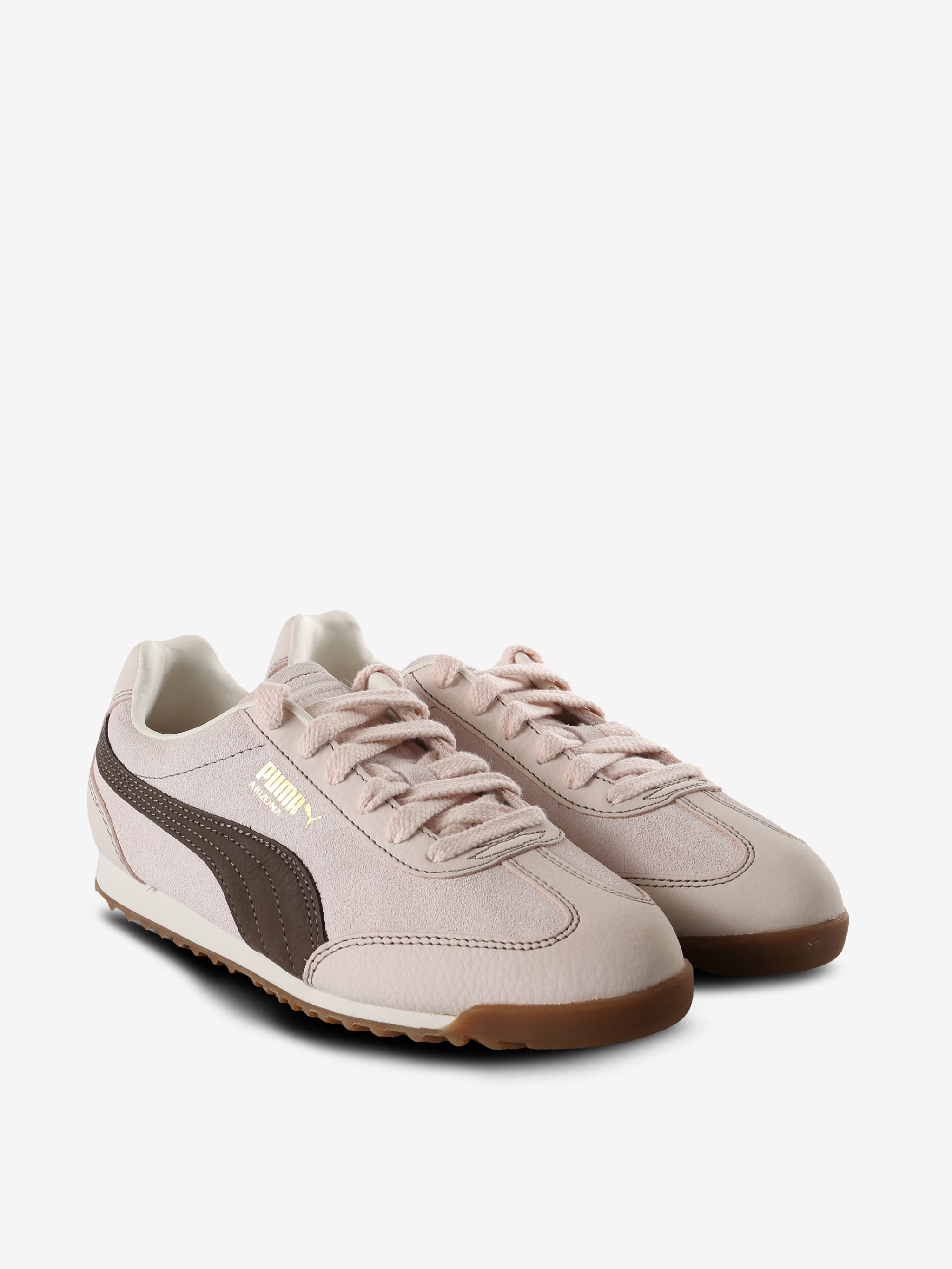 Pink sneakers, side view