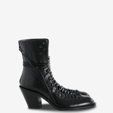Black boots, front view