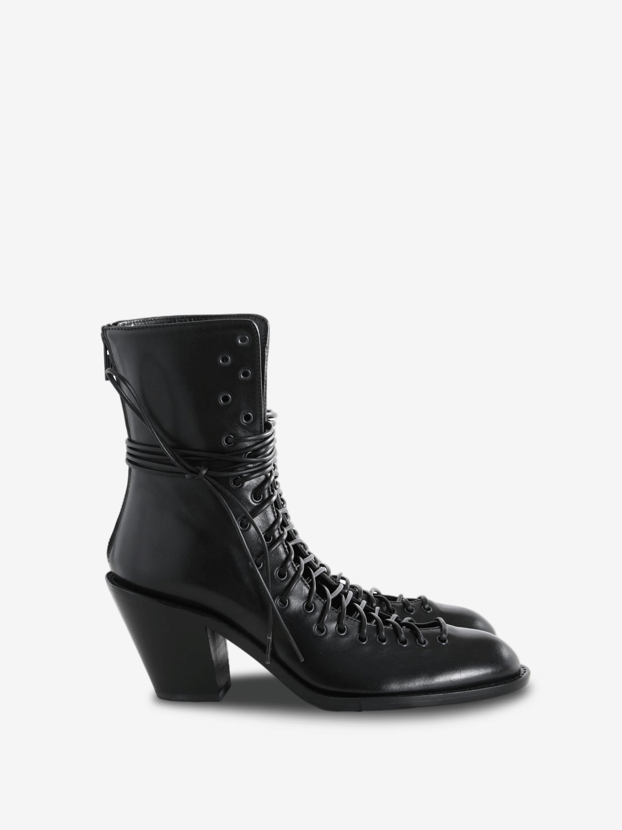 Black boots, front view