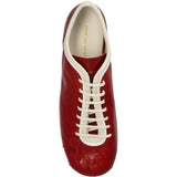 Red shoes, front view