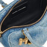 Close up of Blue bag, showing detail