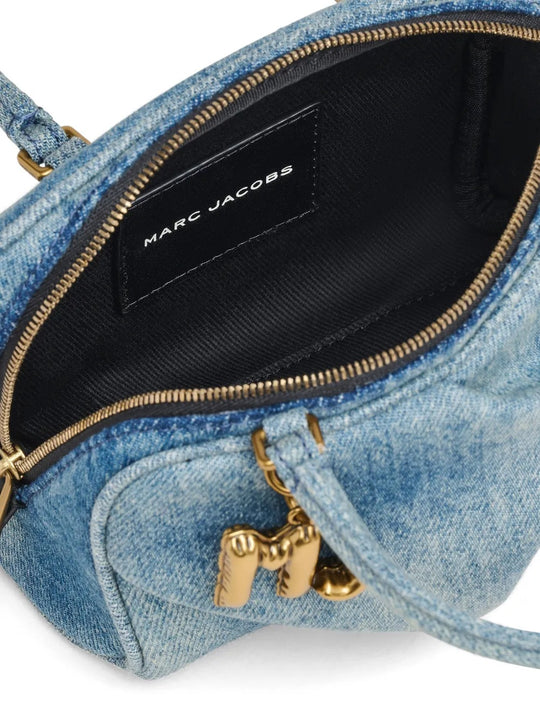 Close up of Blue bag, showing detail