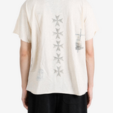 Tan t-shirt, full body view