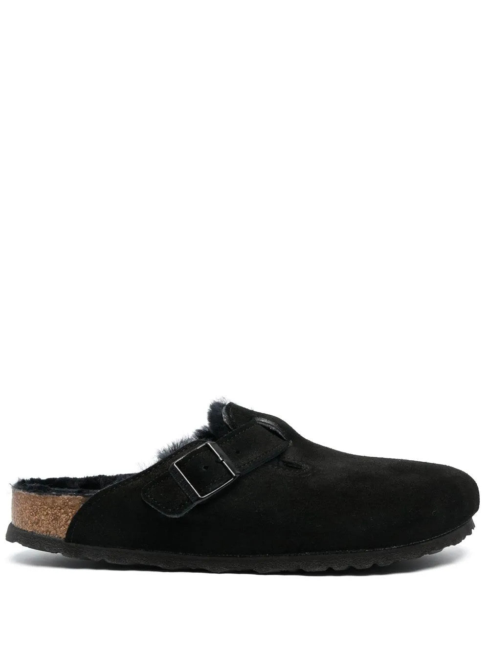 Black sandals, front view
