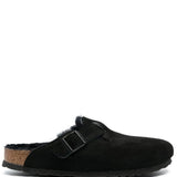 Black sandals, front view