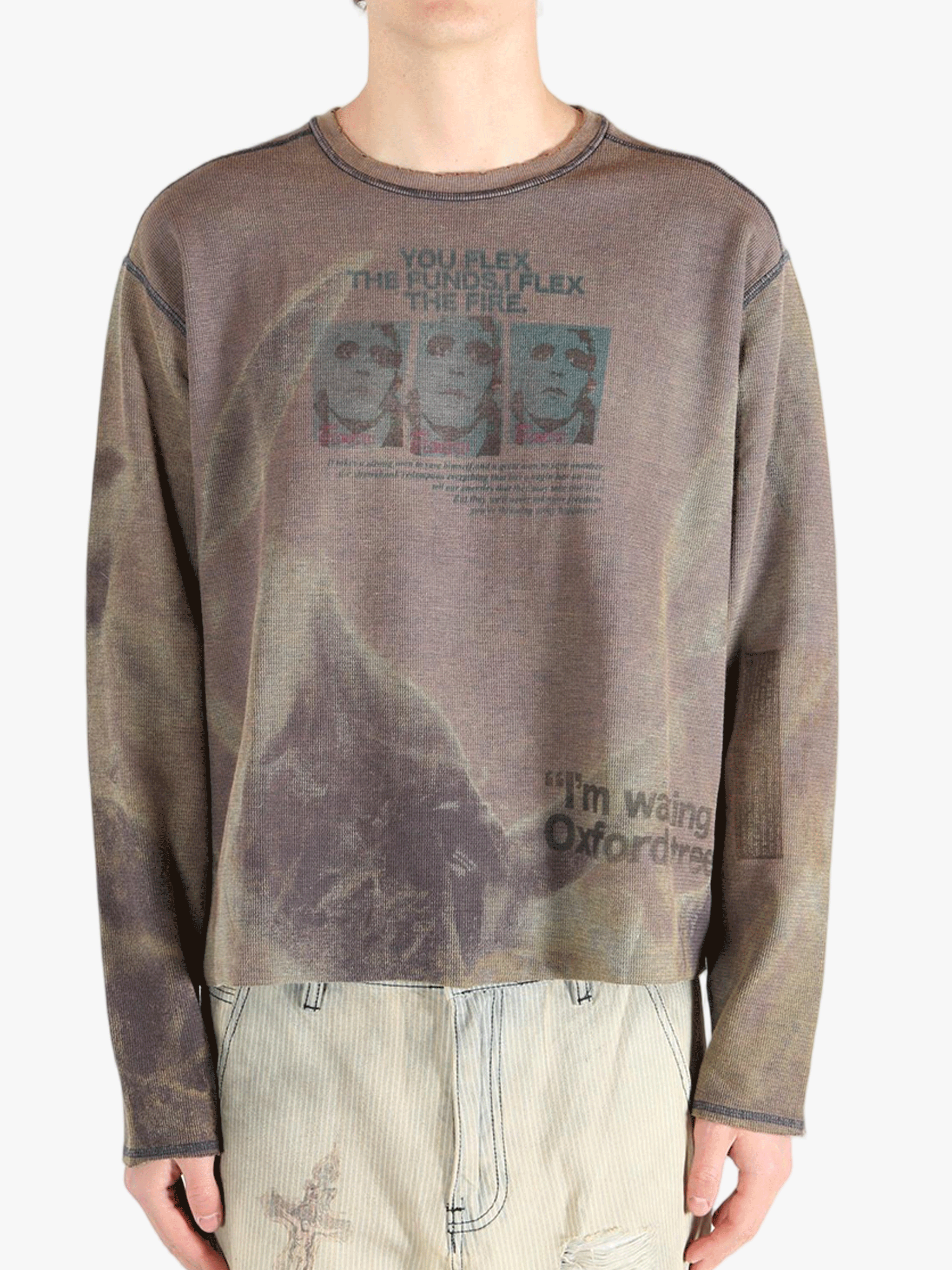 Brown top worn by a person, showing the top fit