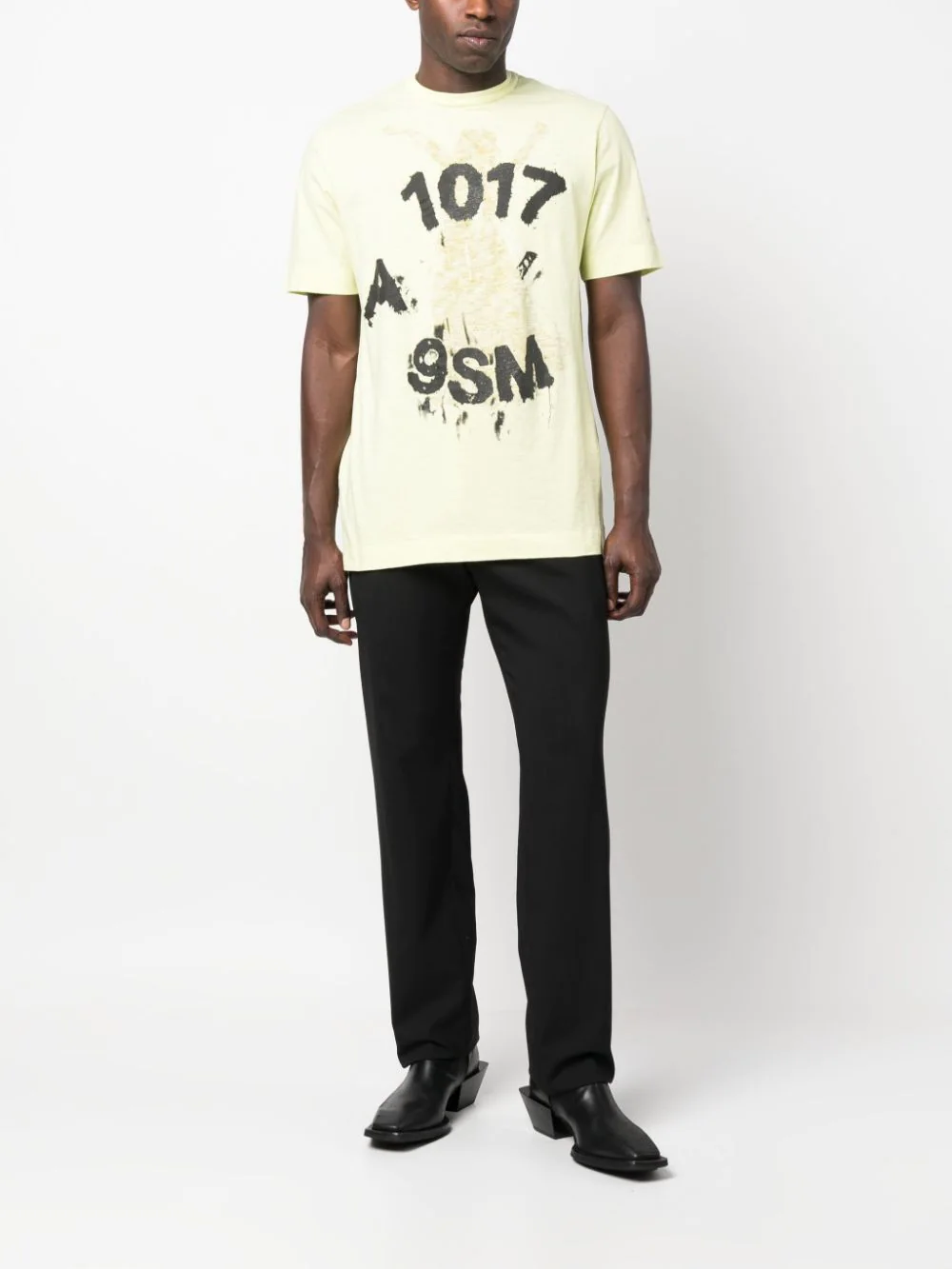 Yellow shirt, full body view