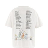 White t-shirts, back view