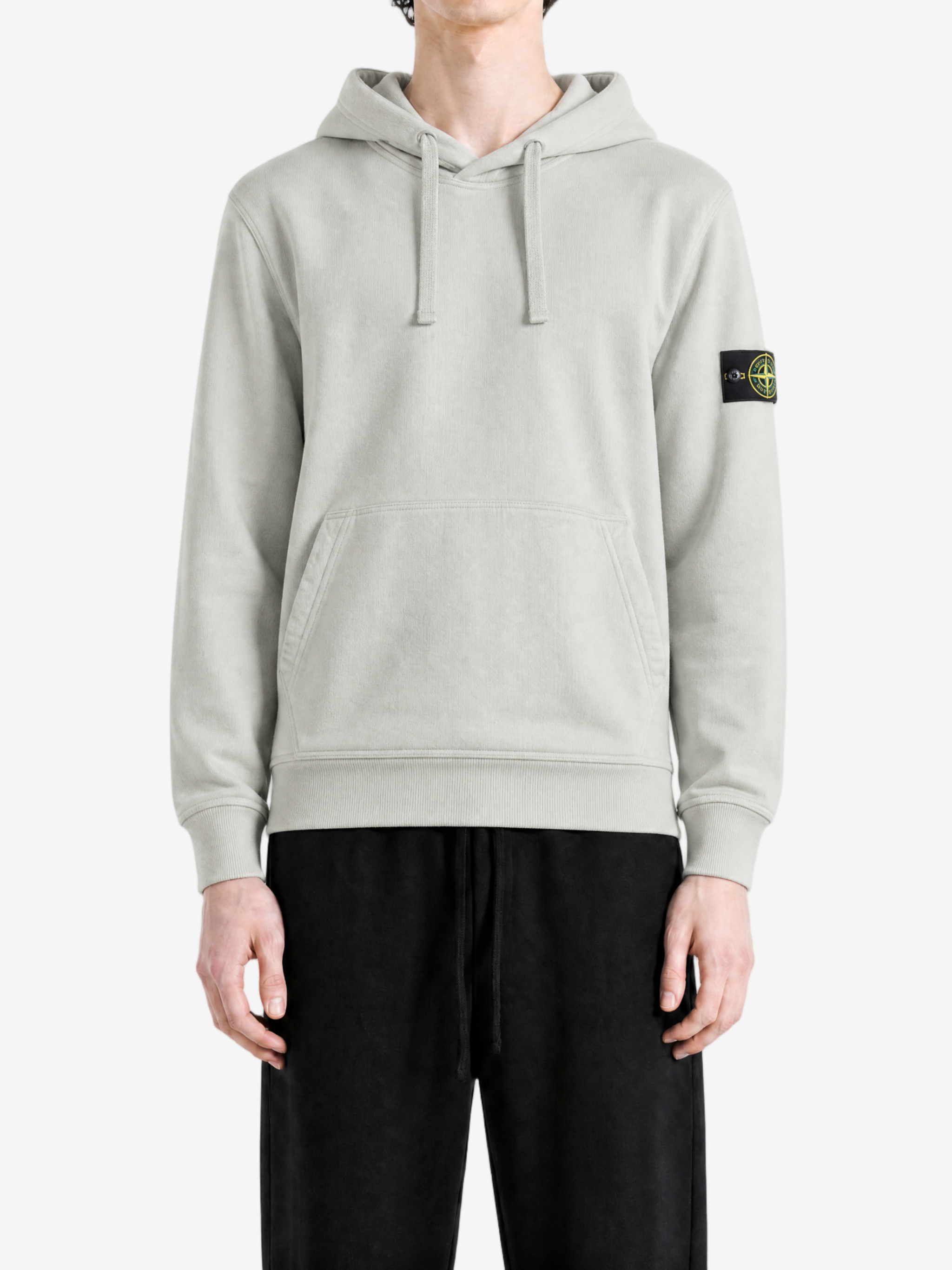 Grey hoodie, full body view
