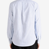 Blue shirt, full body view