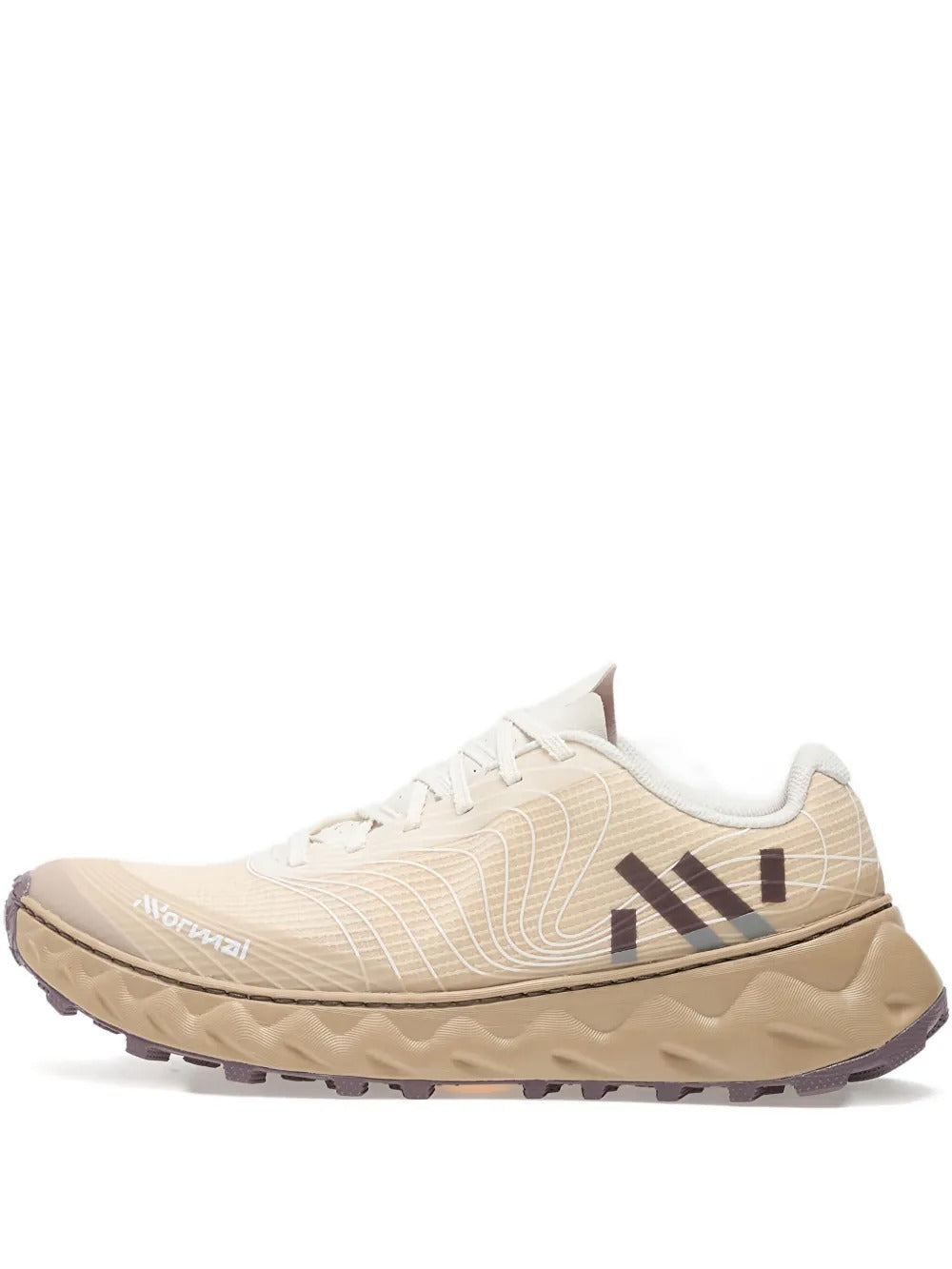 Tan shoes, side view