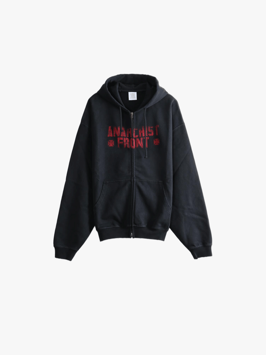 Black hoodie, front view
