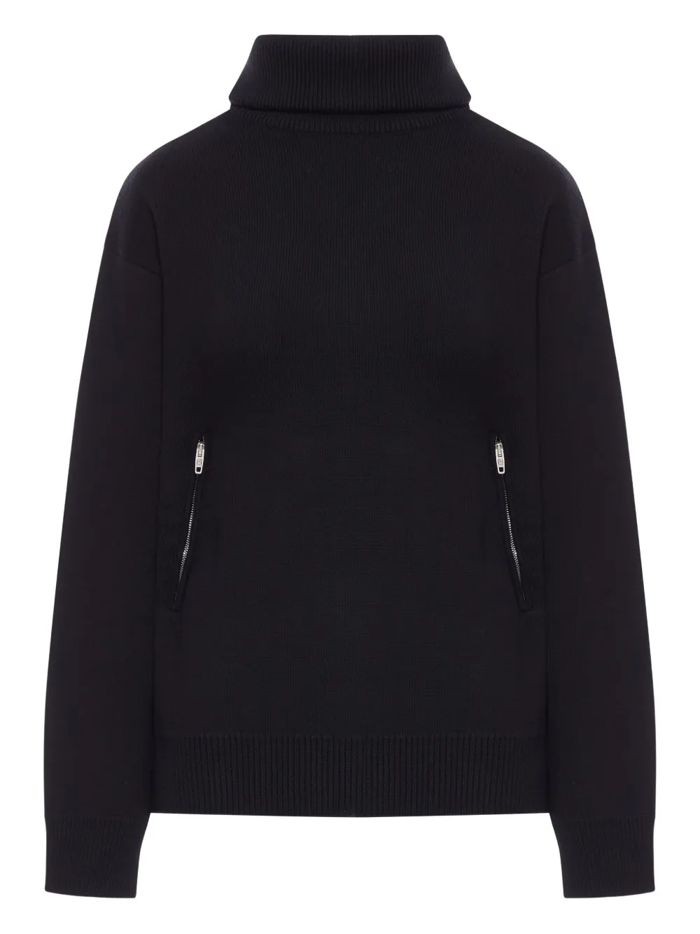 Black knitwear, front view