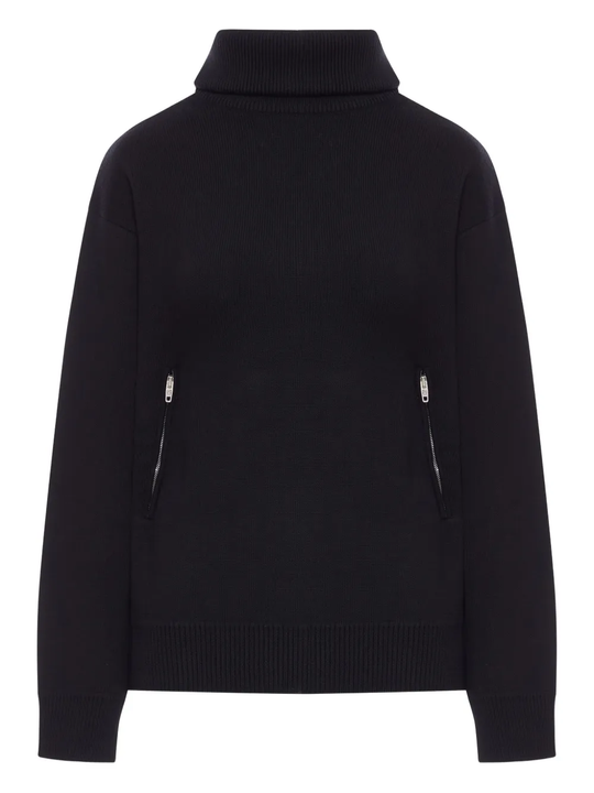 Black knitwear, front view
