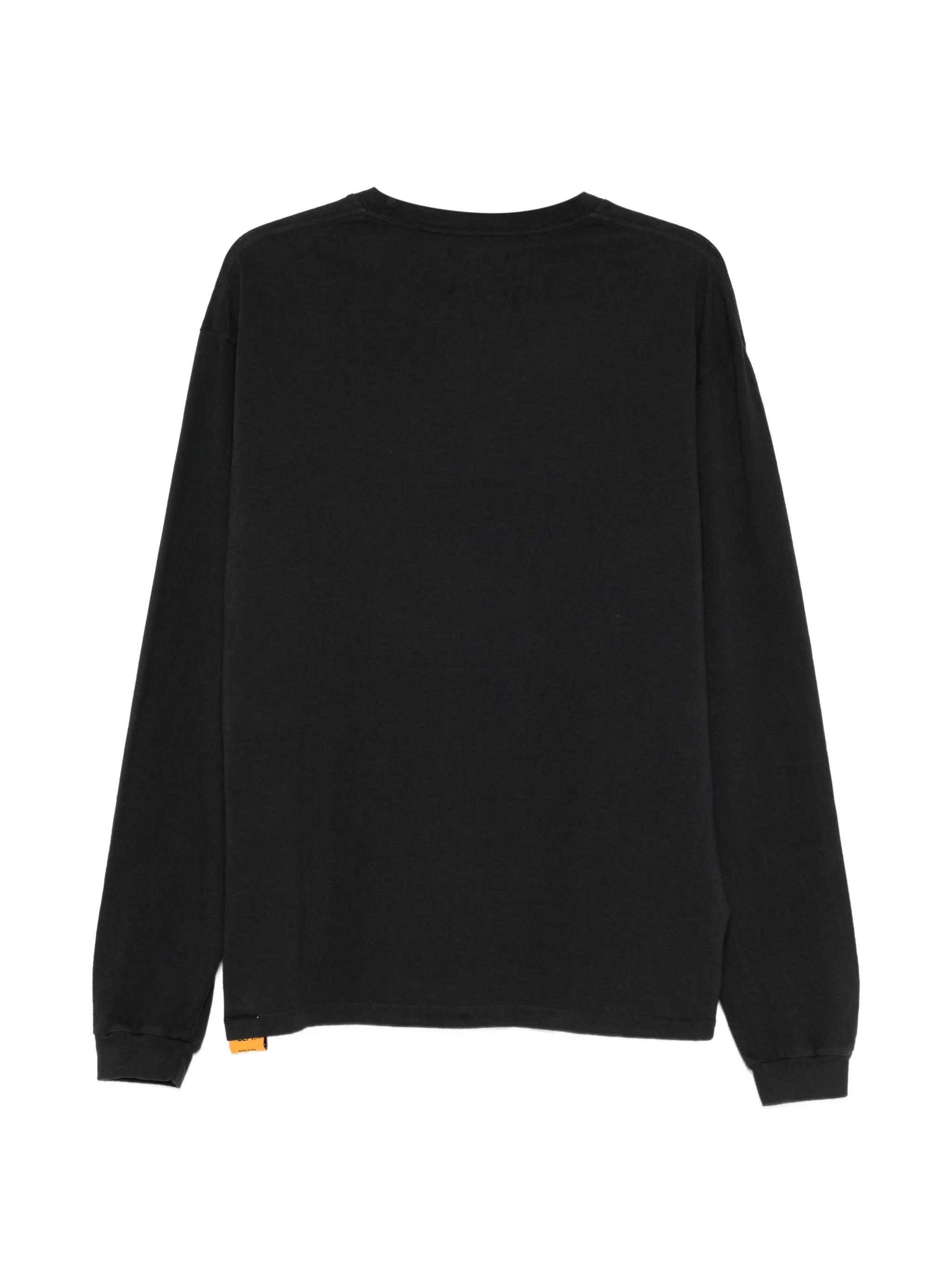 Black t-shirts, back view