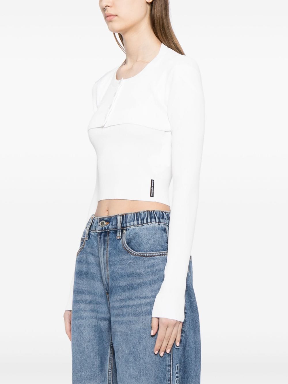 ALEXANDER WANG Women Cropped Cardigan With Cam I Tank Twinset