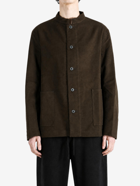 Brown jacket, full body view