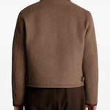 Tan jacket, front view