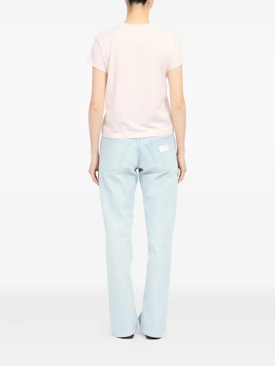 Pink t-shirt,ful body view