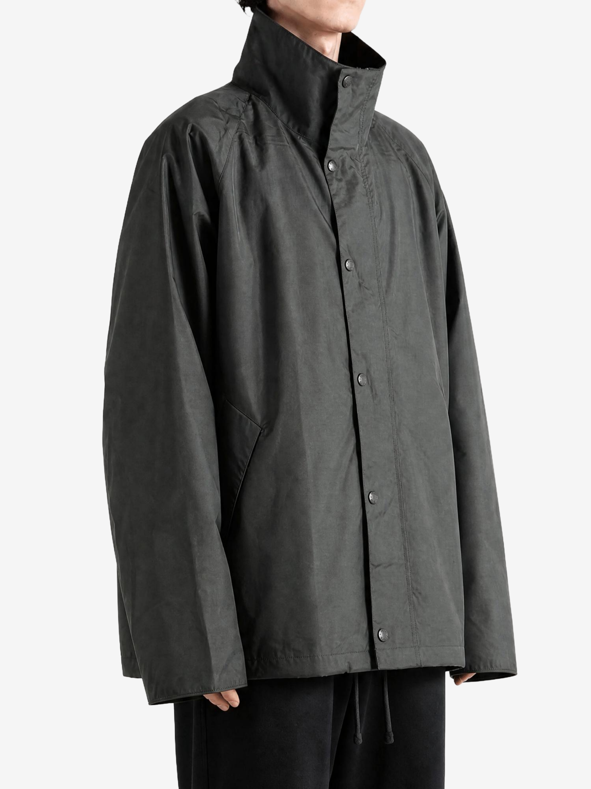 Green jacket, full body view