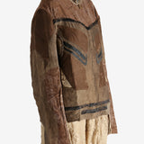 Brown jacket worn by a person, showing the jacket fit