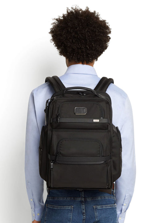 Black bag worn by a person, showing the bag fit