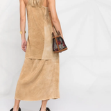 Tan skirts, full body view