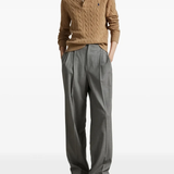 Brown knitwear, full body view