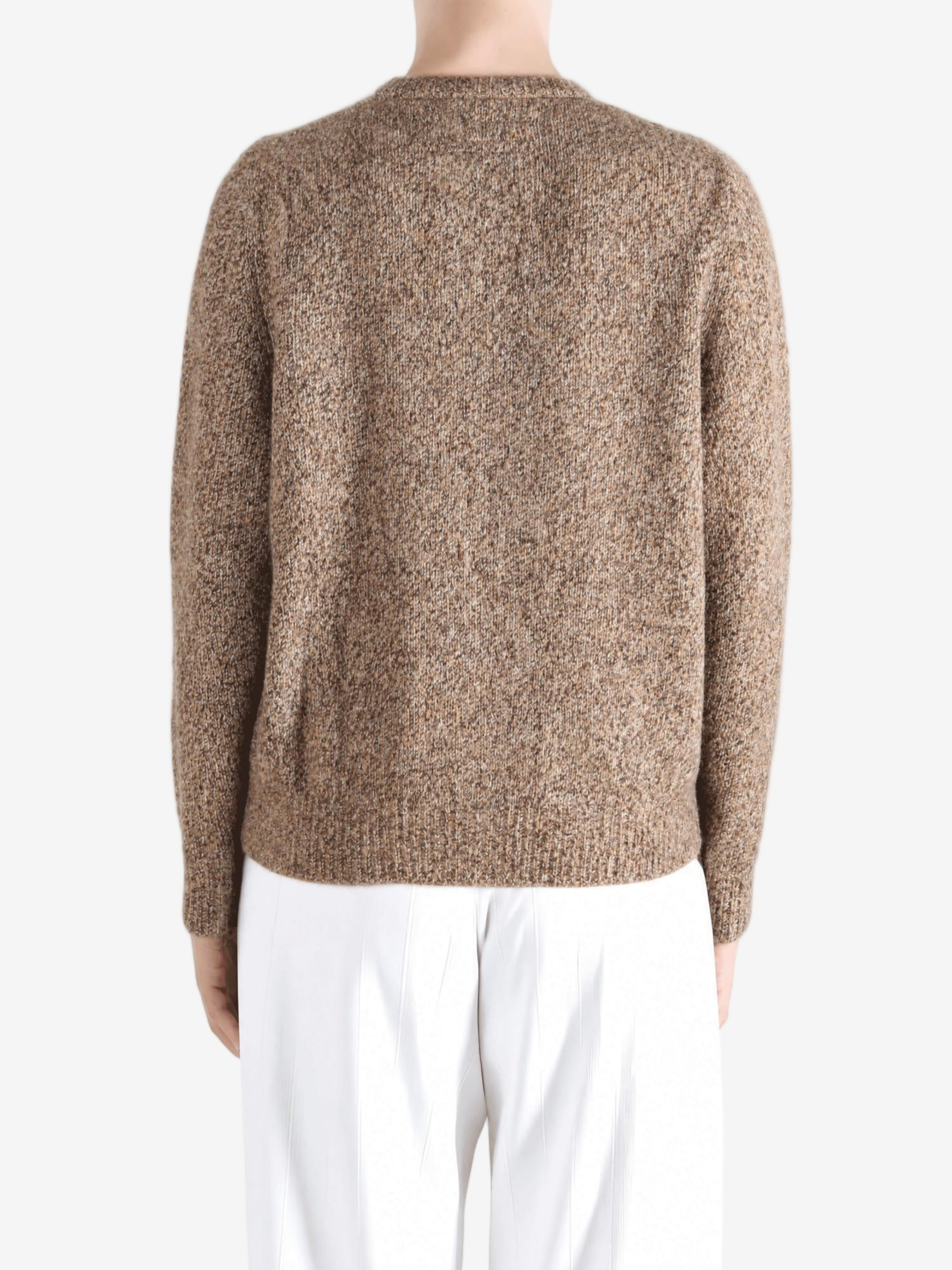 Brown hoodie, full body view