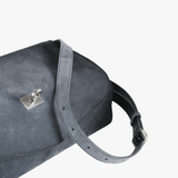 Close up of Grey bag, showing detail