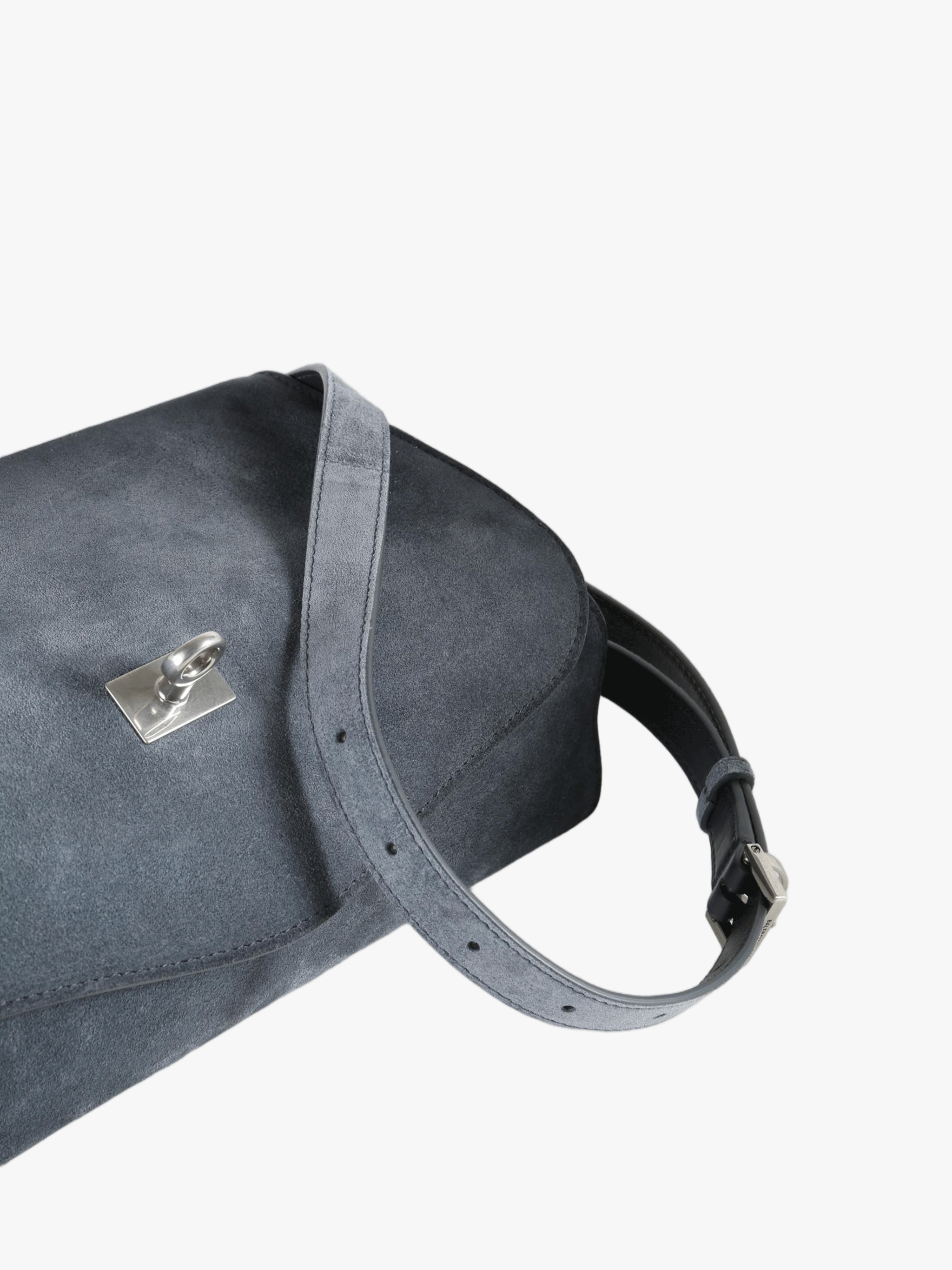 Close up of Grey bag, showing detail