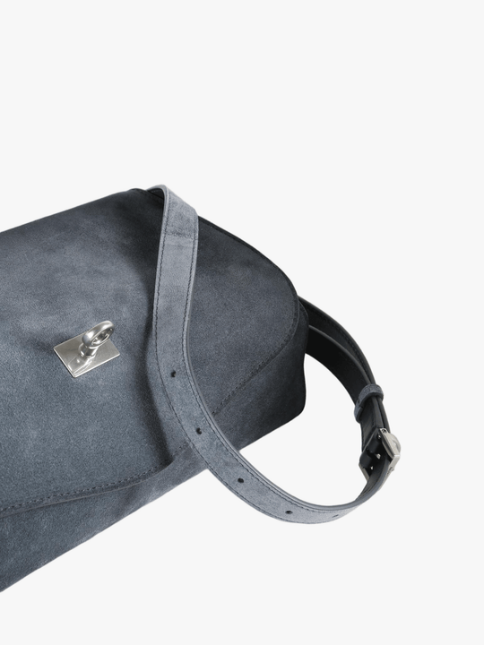 Close up of Grey bag, showing detail