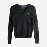 Black pullover, front view