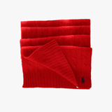 Red scarf, front view