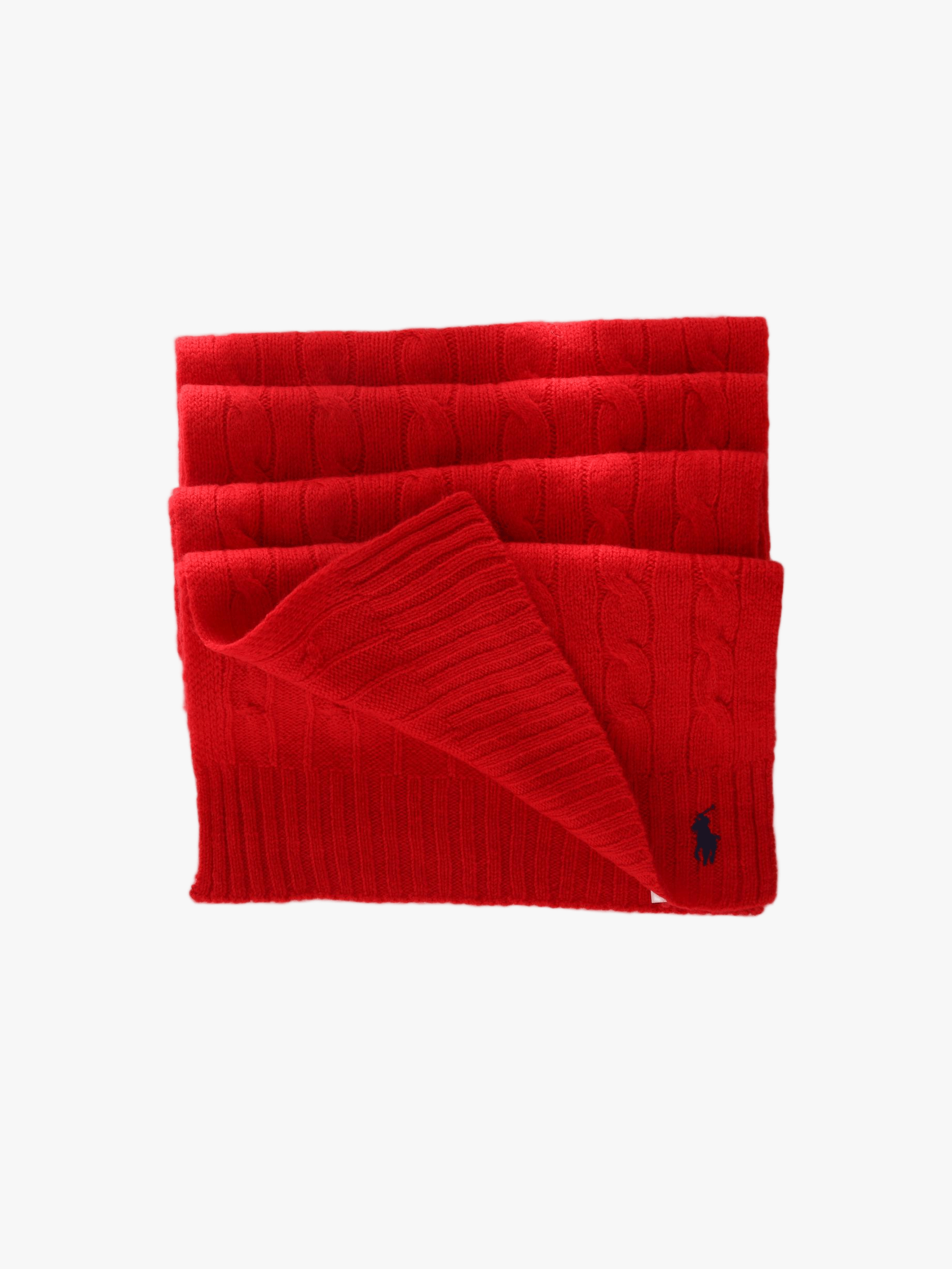 Red scarf, front view