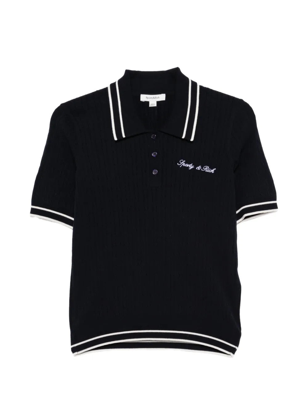 Navy t-shirt, front view