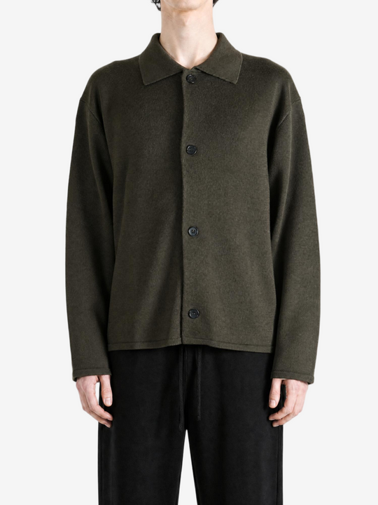 Green knitwear, full body view