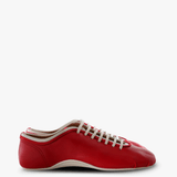 Red shoes, side view